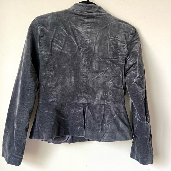 LOFT Petites Gray Velvet Mandarin Collared Blazer—SZ. 4P - Picture 14 of 16